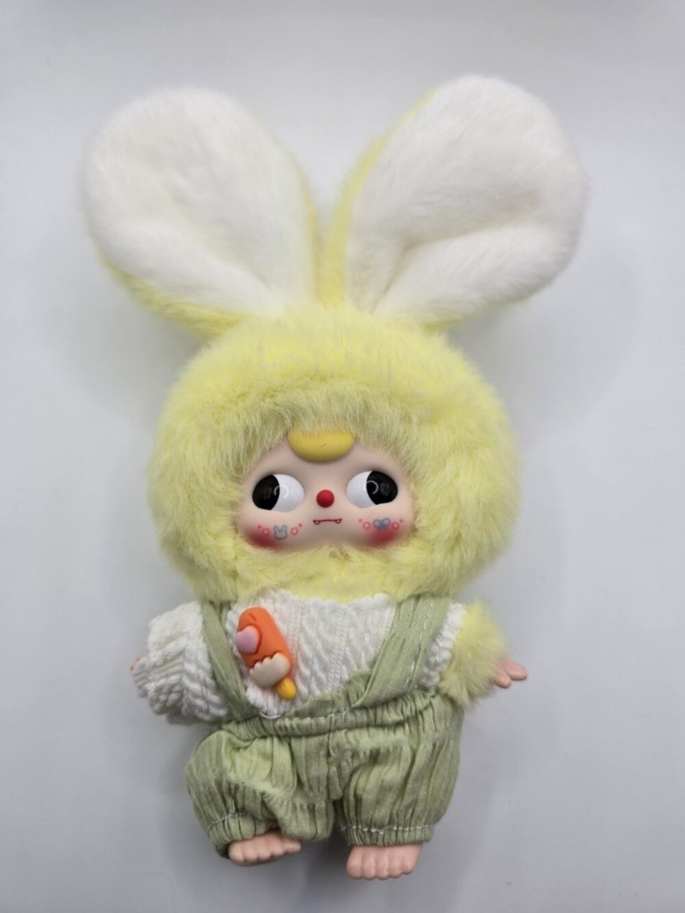 Baby Three Mini Tiny Rabbit Plush Bag Charm Yellow Bunny Cute Kawaii